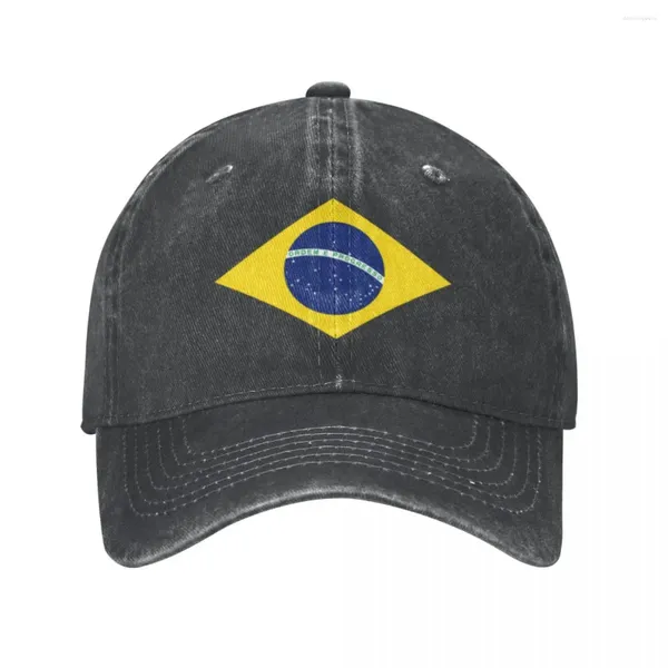 Unisexe Man Femmes Brésil Ball Caps Flag Basball Capuchée brésilienne Brésilienne Wasted Trucker Hat Men Femmes Vintage Ian Unisexe 2024 Réglable