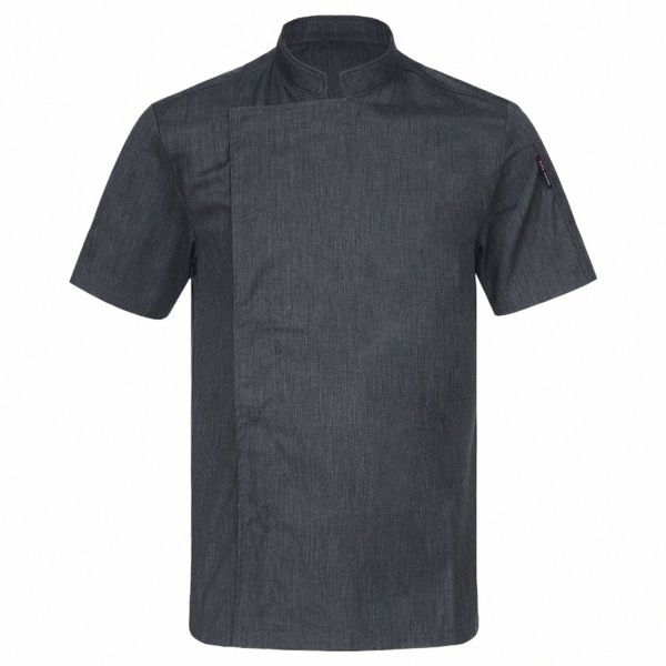 Unisexe Hommes Femmes Respirant Chef Veste Cuisson Manteaux À Manches Courtes Cantine Travail Chef Manteau Hôtel Restaurant Uniformes De Travail Tops Y1f4 #