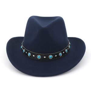 Unisex Mannen Vrouwen Floppy Trilby Wol Felt Jazz Fedora Hoeden Wide Brim Cowboy Hat Panama Sombrero met edelleerband