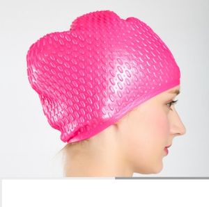 Bonnet de bain en silicone unisexe pour hommes et femmes, Durable, haute flexibilité, chapeau de natation en Latex, sports nautiques, fête, plongée, surf, oreilles, poils longs, casquettes de protection pour adultes