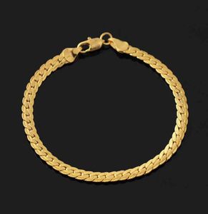 Unisex Men039S Punk Gold Bracelet Chain Polsband Bangle Hip Hop Jewelry Hand Charm Accessoires voor MEN299T9008984