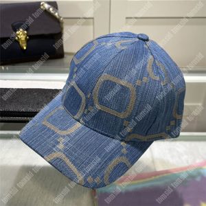 Unisex herenontwerper honkbal cap luxe gemonteerde hoed mode denim honkbal petten voor vrouwen casaul verstelbare hoeden casquette