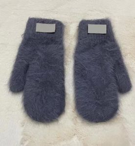 Unisexe Mittens Winter Lia Branded Fur Glove Mittens Unisex Lady Youth Furry Rabbit Gants Multi-Color Designer Winter Mitten Ski Warm Ski Outdoor Wear8037227