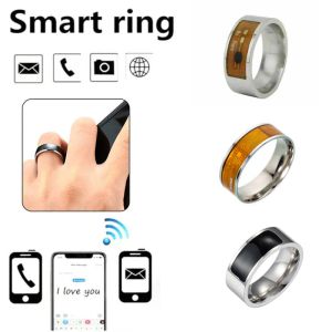 Unisex NFC Anillo inteligente Titanio Acero Mujeres Hombres Joyería creativa Banda mágica Tamaño 7-12 Para Android IOS Joyería para teléfonos móviles Accesorios de moda Regalos al por mayor