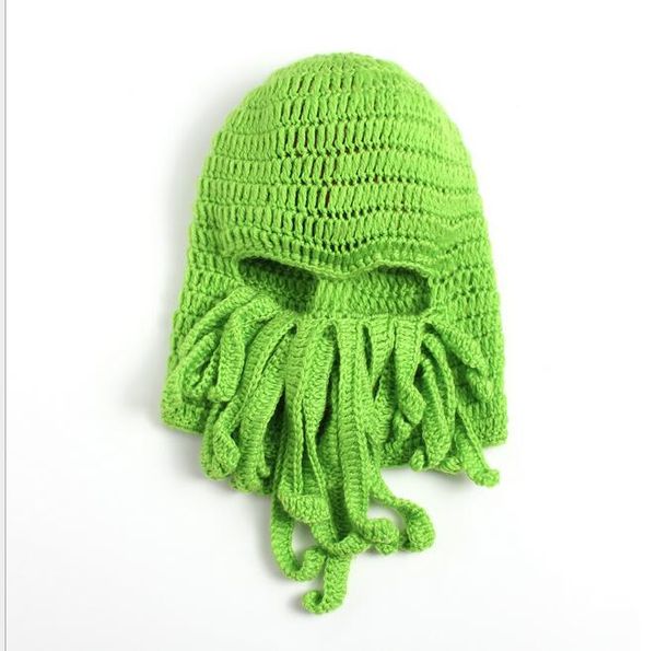 Unisex Octopus Beanie Squid Caps hombres Tentacle Knitted Wool Ski Mascarilla Sombreros Sea Monster Crochet Beanie Cthulhu Octopus Caps Máscara de Halloween