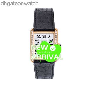 Unisexe Original Carter Designer Wristwatch Tank 18K Rose Gold Diamond Set Medium Quartz Watch Womens Business Designer Wrist pour hommes