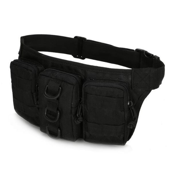 Unisexe Sports de plein air décontracté tactique ceinture boucles taille sac Molle militaire taille Fanny Pack