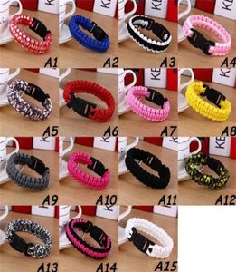 Unisex Outdoor Survival Bracelet Cobra Paracord Parachute koordarmbanden Militaire noodhulpmannen Charm Bracabelets9870393