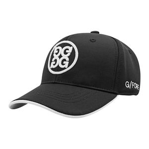 Unisexe PG Golf Hat Dlack and White Color Cotton Brodew Baseball Caps Butdoor Sports Leisure Cap