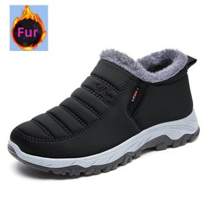 Unisex pluche isolatie winter sneakers mannen vrouwen houden warme wandelschoenen comfortabel casual designer wandelende enkel zwarte heren en dame schoen BM