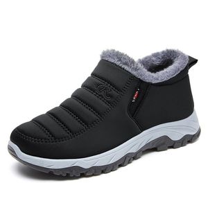 Unisex pluche isolatie winter sneakers mannen vrouwen houden warme wandelschoenen comfortabele platform ontwerper wandelende enkel zwarte heren en damesschoen bm