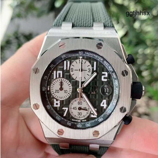 Montre de course unisexe AP Royal Oak Offshore série 26238TI en alliage de titane cadran vert pour hommes mode loisirs affaires sport machines montre de temps