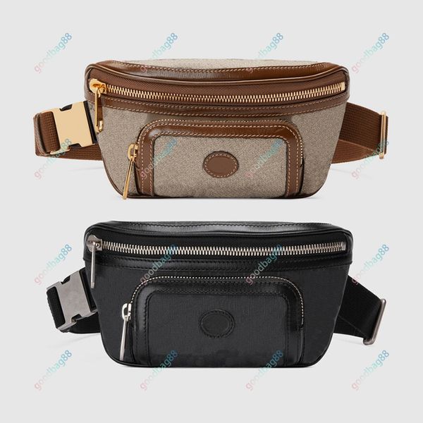 Unisexe Rétro Ceinture Sac Designer Bumbag Taille Sacs Haute Qualité Bandoulière En Plein Air Voyage Sac 682933 Sac À Main Pochette Sacoche 23x12x2.5cm