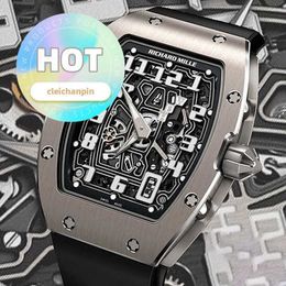 Unisex RM-polshorloge Rm67-01 automatisch mechanisch horloge Rm67-01 Ti titanium chronograaf