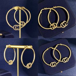Unisex eenvoudige oorbellen ontwerper voor vrouwen licht luxe flash heren oorbel prachtige topkwaliteit hoepel oorbellen mode-sieraden voor dames feest zl174 I4