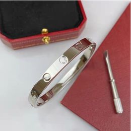 Tamanhos unissex algemas pulseiras de joalheria designer para mulheres pulseira de moda clássica chave de fenda casal amor pulseira de alta qualidade 316l titânio aço jóias presente