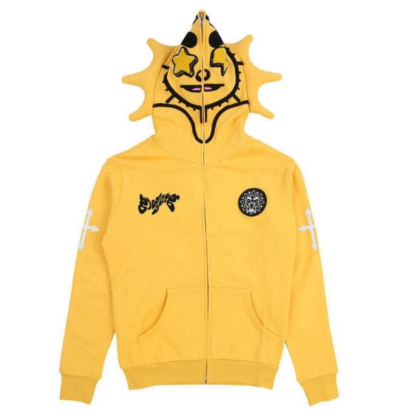 Sudadera con capucha unisex con diseño de calavera, gorro con estampado digital 3D de estilo perezoso y sudadera con capucha de manga larga con cremallera