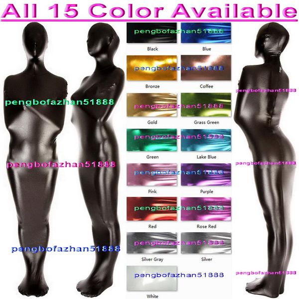 Unisexe Sac de Couchage Catsuit Costume Tenue Complète Sexy 15 Couleur Brillant Métallique Costumes De Momie Collants Sacs Corporels Sleepsacks Halloween 337O