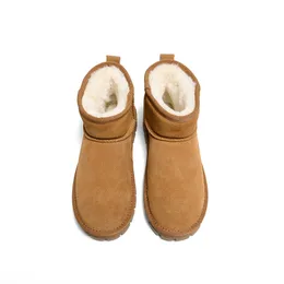 Zapatillas unisex con plataforma, botines de invierno, botas de nieve, tobillo, piel corta, Chesut, comodidad al aire libre, zapatos de mujer cálidos y acogedores