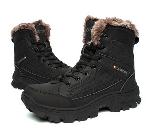 Unisex Schneestiefel Warm Plüsch Herren Wasserdicht Rutschfest Winterstiefel Outdoor Wandern Arbeitsschuhe Herren Sneakers