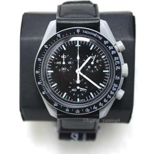 Unisex sport mechanische planeet volledig functionele wereldtijd bio-keramische maanhorloge waterdicht alle handen operationeel Mercury Saturn Sun-serie