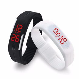 Reloj deportivo unisex Brazalete de silicona Digital LED Relojes para hombres Jelly Pulsera impermeable Reloj de pulsera para mujer Relojes DHL gratis
