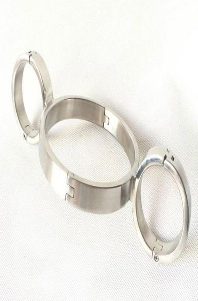 Unisexe en acier inoxydable Hourdeux collage cou chouillette à anneau poignet Collier Collier de retenue du classe