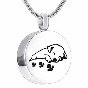 Unisexe en acier inoxydable chien chat bijoux impression crémation porte-cendres collier d'urne commémorative pour animaux de compagnie pour pendentif mémoire colliers284q