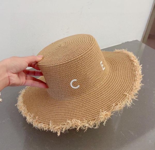 Unisexe Paille Femmes Designers Bucket Hats Mens S Basin Capupler délicat Hat formel Sunhats Caps polyvalents Camionneur de chapeau de soleil de papa réglable M