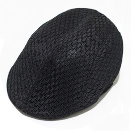 Unisex Zomer Hol Ademend Mesh Beret Newsjoy Gorras Planas Flat Cap Berets Aantringen Casual Vintage Hoed