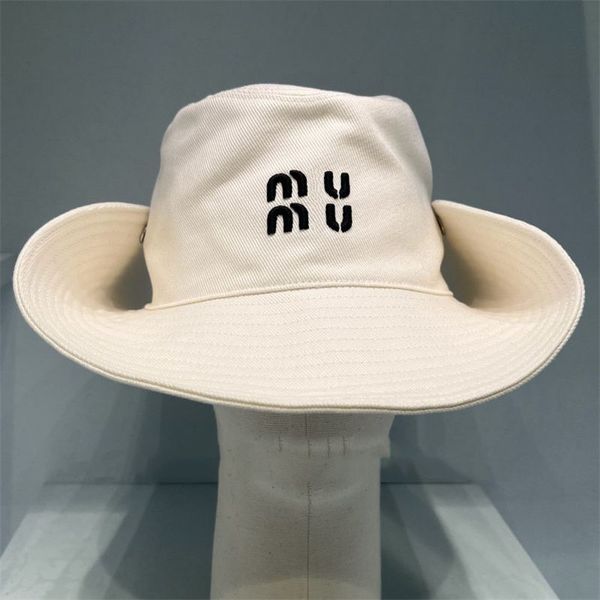 Unisexe Summer Wide Brim Hats Designer Bucket Hat Soleil Grand mélange Mu Bons de randonnée extérieure Camping Fedoras Ajustement papa