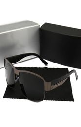 Unisex zonneglas Duurzaam goud zilver metalen frame Private Label Pilot Shades zonnebril MET BOX6815466