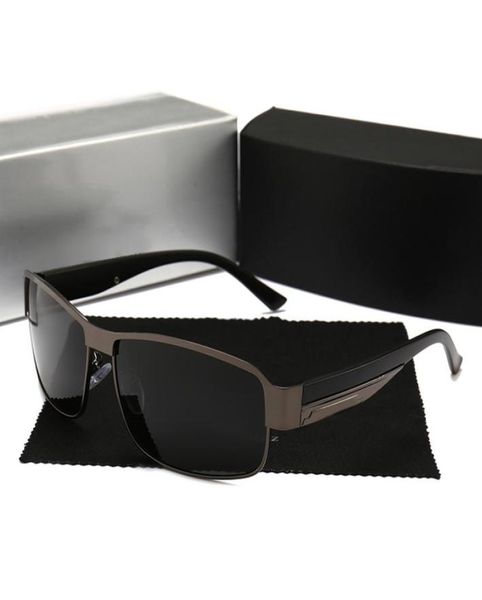 Lunettes de soleil unisexes durables, monture en métal doré et argenté, lunettes de soleil pilotes de marque privée avec boîte 2683116