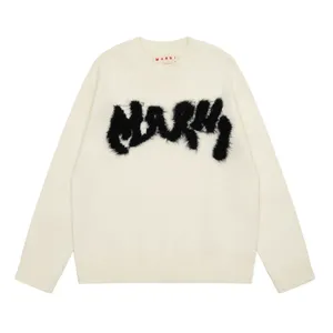 Pull unisexe Hip Hop Streetwear tricoté pour hommes et femmes, pull gothique avec lettres imprimées, Harajuku, en coton, 8469