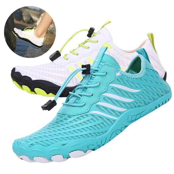 Unisexe Swimming Water Chaussures Femmes Men Barefoot plage Breatch Sport Shoe Sport Quick Dry River Sea Aqua Sneakers Sneakers 240416