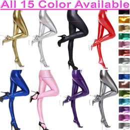 Unisexe Collants Pantalons Pantalons Costumes 15 Couleur Brillant Lycra Métallique Collants-Pantalons Sexy Femmes Hommes Pantalon Long Pantalon Halloween Pa247f