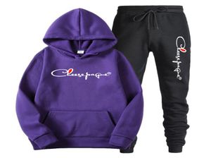 Unisex Trainingspakken Sportpak met capuchon Heren Dames Casual Merk LOGO Hoodie en broek 2-delige set Flecce Sportkleding Joggingpakken 3XL2511921