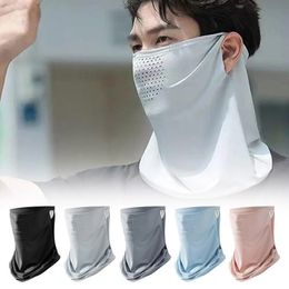 Unisexe UV Protection extérieure Couvre-cou de cou Sports Soleil Proof Bib Ice Masque de soie Masque Couverture Coup de cou COUVERT