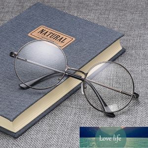 Gafas de lectura redondas vintage unisex Marco de metal Personalidad retro Estilo universitario Anteojos Lentes transparentes Marcos de anteojos Precio de fábrica diseño experto Calidad