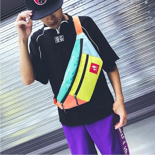 Riñonera unisex Fanny Pack Bolsas de moda para el cinturón Bolsa de pecho multifunción Paquetes de plátano Paquete de vago de Hip Hop Paquete cruzado MX20272V