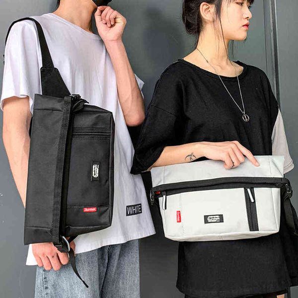 Riñoneras unisex de alta capacidad para mujer, bolsa de pecho reflectante, impermeable, Hip Hop, tendencia de moda, riñonera J220705