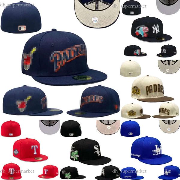 Unisex Venta al por mayor Moda Snapbacks Gorra de béisbol gorras de nueva era Sombrero de cubo gorras mlbs Bordado Adulto Pico plano para hombres Mujeres Cerrado completo 7-8