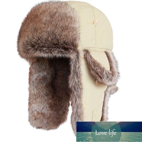 Chapeaux russes chauds d'hiver unisexes, chapeau de trappeur en fausse fourrure pour hommes et femmes, chapeau de bombardier coupe-vent Ushanka, rabat d'oreille, prix d'usine, conception experte, qualité, dernier style original