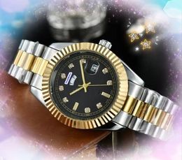 Unisex damesherendag datum kwarts horloges roestvrijstalen kast topkwaliteit polshorloges goed uitziende coole fabriekstijd klokketen Bracelet Time Week Watch Gifts