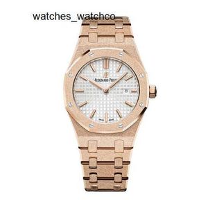 Montre-bracelet unisexe montre suisse AP montre-bracelet série Royal Oak or Rose 18 carats 33mm mouvement à Quartz montre pour femme 67653OR