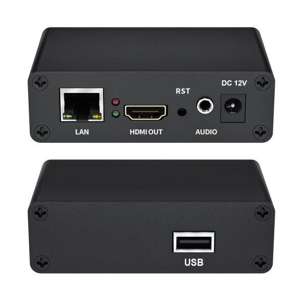 UNISEEN JM1000 Stream à faible coût H.265 H.264 RTSP SRT RTMP RTMP USB Flash Disk Player IP à HDMI Video Decoder