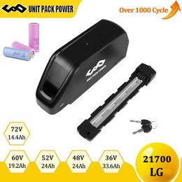 UNIT PACK POWER 21700 EBike Batterie LG Samsung 72V 60V 52V 48V 36V Downtube Jumbo Polly Batterie Pack pour Scooter 0 - 2000W Kit