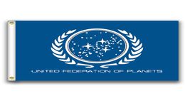 Bandera de la Federación Unida de Planetas tamaño 3x5 pies 90*150 cm con ojal de metal, bandera para exteriores 3132279