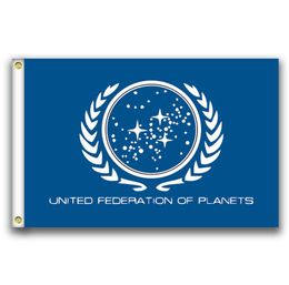 Tamaño del banner de banderas de la Federación Unida de Planetas 3x5ft 90*150cm con arandela de metal, Flagal al aire libre1291688