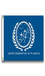 Bandera de la Federación Unida de Planetas tamaño 3x5 pies 90*150 cm con ojal de metal, bandera para exteriores 9363865